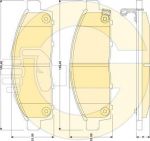 GIRLING Колодки тормозные передние MITSUBISHI PAJERO SPORT MONTERO SPORT 08> L200 05> (4605A284, 6134359)