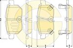 GIRLING Колодки тормозные задние TOYOTA COROLLA 02> AURIS 07> (0446612130, 6134549)