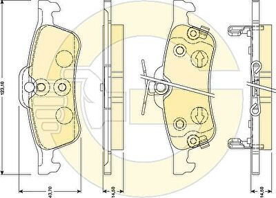 GIRLING Колодки тормозные задн. TOYOTA Yaris 1,0VVT-i/1,3VVT-i/D-4D 06-> (044660D010, 6134582)