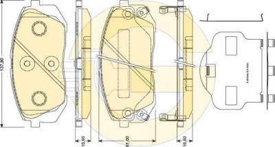 GIRLING Колодки тормозные HYUNDAI ix35 10-/KIA SPORTAGE 10-/CARENS 02- передние (58101-2SA70, 6134619)