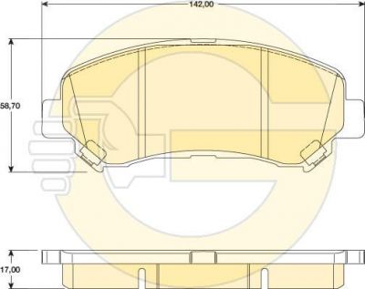 GIRLING Колодки тормозные передние Nissan Qashqai X-Trail 07- Renault Koleos 08- (D1060JD00A, 6134679)