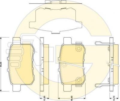 GIRLING Колодки тормозные задние HONDA ACCORD МКПП 08- (43022-TA0-A00, 6134829)