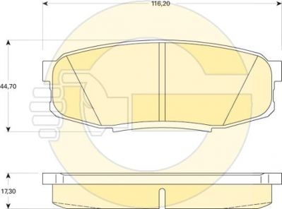 GIRLING Колодки тормозные TOYOTA LAND CRUISER J200 4.5D/4.7 07-/LEXUS LX570 08- задние (04466-60120, 6134919)