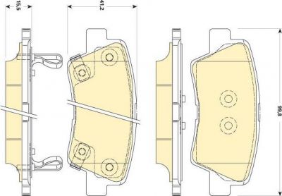 GIRLING Колодки тормозные HYUNDAI SOLARIS 10-/SONATA V (NF) 05-/KIA SOUL 09- задние (58302-3FA01, 6134949)