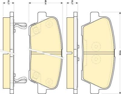 GIRLING Колодки тормозные задние HYUNDAI SANTA FE 09- KIA SORENTO 09- (58302-2PA70, 6134999)