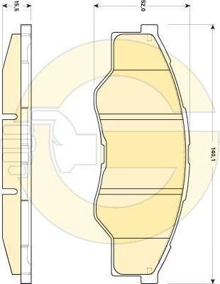 GIRLING Колодки тормозные перед. TOYOTA Hilux 2,5/3,0L 05-> (044650K160, 6135009)