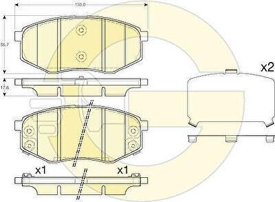 GIRLING КОМПЛЕКТ ТОРМОЗНЫХ КОЛОДОК, ДИСКОВЫЙ ТОРМОЗ (6135535)