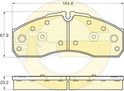 Girling 6135675 комплект тормозных колодок, дисковый тормоз на IVECO DAILY III c бортовой платформой/ходовая часть