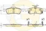 Girling 6135882 комплект тормозных колодок, дисковый тормоз на HONDA CIVIC IX (FK)