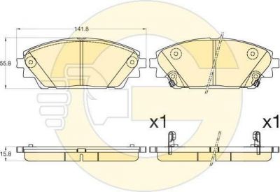 GIRLING Колодки тормозные дисковые 6135926 (6135926)