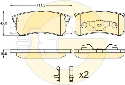 Girling 6135957 комплект тормозных колодок, дисковый тормоз на MITSUBISHI ASX (GA_W_)
