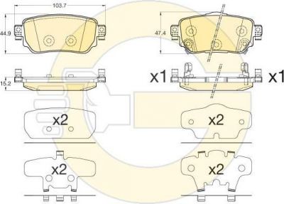 Girling 6136171 комплект тормозных колодок, дисковый тормоз на NISSAN QASHQAI (J11, J11_)