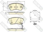 Girling 6136306 комплект тормозных колодок, дисковый тормоз на HYUNDAI i20 (GB)