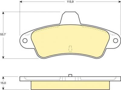 GIRLING Колодки тормозные задние FORD MONDEO 93-00 (7153476, 6140843)