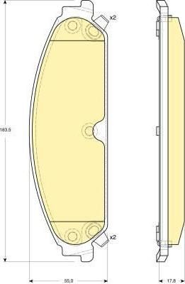 GIRLING Колодки тормозные передние CHRYSLER 300C 04- (05142559AA, 6141349)