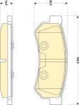 GIRLING Колодки тормозные CHEVROLET LACETTI 05-/DAEWOO NUBIRA задние (96800089, 6141789)