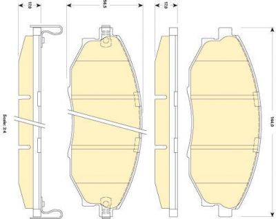 GIRLING Колодки тормозные CHEVROLET EPICA 07- передние (96952179, 6141799)