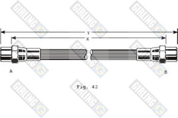 Girling 9001118 тормозной шланг на TALBOT HORIZON