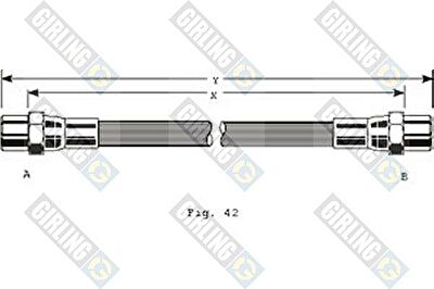 Girling 9001119 тормозной шланг на VW GOLF III (1H1)