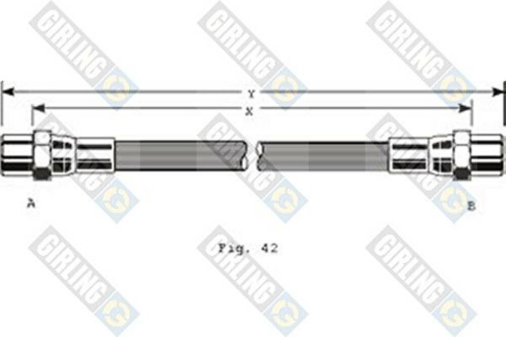 Girling 9001119 тормозной шланг на VW GOLF III (1H1)