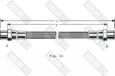 Girling 9001126 тормозной шланг на AUDI 100 (44, 44Q, C3)