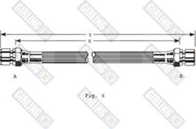 Girling 9001129 тормозной шланг на OPEL MONZA A (22_)