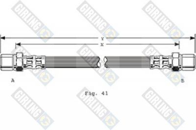 Girling 9001138 тормозной шланг на OPEL ASCONA C (81_, 86_, 87_, 88_)