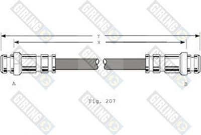 Girling 9001167 тормозной шланг на MAZDA 626 III (GD)