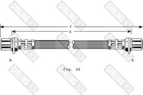 Girling 9001201 тормозной шланг на TOYOTA CAMRY (_V2_)