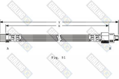 Girling 9001211 тормозной шланг на MERCEDES-BENZ LK/LN2