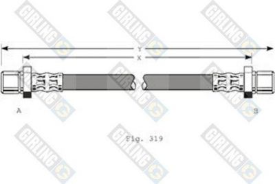 Girling 9001216 тормозной шланг на SUBARU IMPREZA универсал (GF)