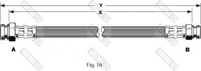 Girling 9001221 тормозной шланг на FIAT UNO (146A/E)