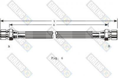 Girling 9001229 Шланг тормозной CHEVROLET LANOS/OPEL CORSA/OMEGA/VECTRA задний