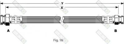 Girling 9001242 тормозной шланг на SKODA 105,120 (744)