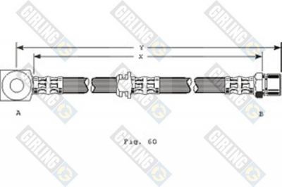 Girling 9001337 тормозной шланг на OPEL VECTRA B (36_)