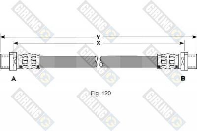 Girling 9001342 тормозной шланг на AUDI A6 Avant (4B5, C5)