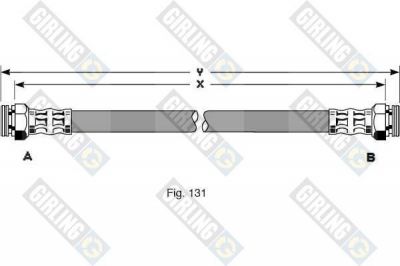 Girling 9001350 тормозной шланг на FIAT PUNTO (188)