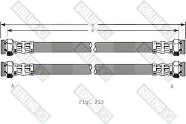 Girling 9001357 тормозной шланг на FIAT FIORINO Pick up (146)
