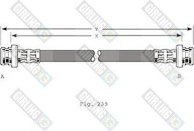 Girling 9001360 тормозной шланг на FIAT SEDICI (FY_)