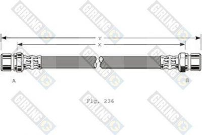 Girling 9001361 тормозной шланг на SUBARU REX III