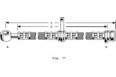 Girling 9004100 тормозной шланг на ROVER 600 (RH)