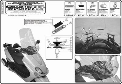 GIVI D130KIT Крепеж стекла