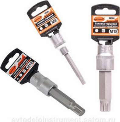 головка (1/2,L=100mm) со вставкой SPLINE M10 (АвтоDело)Professional 39200