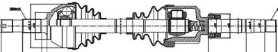 GSP 210066 Привод в сборе CITROEN JUMPER/FIAT DUCATO/PEUGEOT BOXER 2.0-2.8 94- прав. (3273Q7)