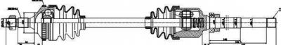 GSP 245020 Привод в сборе PEUGEOT 406 1.6-2.0 95-04 прав. (ABS) (32736V)