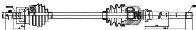 GSP 245022 приводной вал на PEUGEOT 405 I Break (15E)