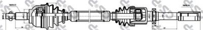 GSP 250226 Привод в сборе RENAULT LAGUNA II 1.8-2.0 01-07 прав.