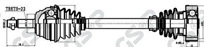 GSP 253001 приводной вал на VW SCIROCCO (53B)