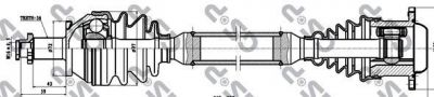 GSP 261099 Привод в сборе SKODA FABIA/VW POLO 1.4-1.9TD 99- прав. (6Q0407272DH)