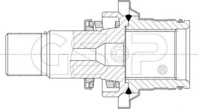 GSP 261192 Вал КПП FORD GALAXY/VW SHARAN 1.8T-2.8 95-10 прав.